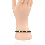 Silikonarmband aus 14 Karat Gold mit 2,4 g Goldeinsatz, 20,5 cm