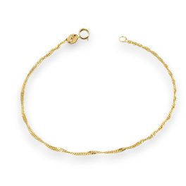 Armband aus 14-karätigem Gold, Singapur, 19 cm