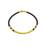 Kautschukarmband aus 14k Gold mit 3 g. Goldeinlage, 22 cm