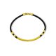 Kautschukarmband aus 14k Gold mit 3 g. Goldeinlage, 22 cm