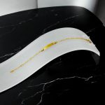 14k Goldarmband für Kinder, gravierbar, 15 cm