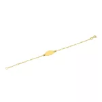 14k Goldarmband für Kinder, gravierbar, 15,5 cm