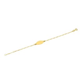 14k Goldarmband für Kinder, gravierbar, 15,5 cm