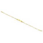 14k Goldarmband für Kinder, gravierbar, 15,5 cm