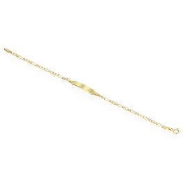 14k Goldarmband für Kinder, gravierbar, 15,5 cm