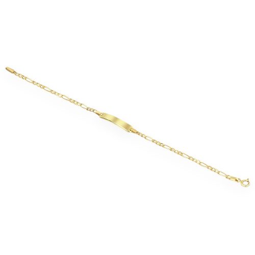 14k Goldarmband für Kinder, gravierbar, 15,5 cm