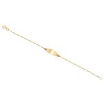 14k Goldarmband für Kinder, gravierbar, 15,5 cm
