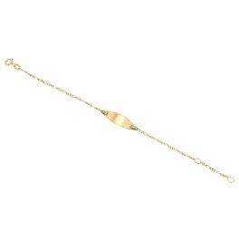 14k Goldarmband für Kinder, gravierbar, 15,5 cm