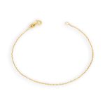 Armband aus 14-karätigem Gold mit klassischem Muster, abgeflachte Schale, 18 cm