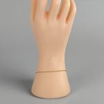 Armband aus 14-karätigem Gold mit klassischem Muster, abgeflachte Schale, 18 cm