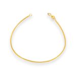 Armband aus 14-karätigem Gold mit klassischem Muster, abgeflachte Schale, 18 cm