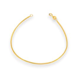   Armband aus 14-karätigem Gold mit klassischem Muster, abgeflachte Schale, 18 cm