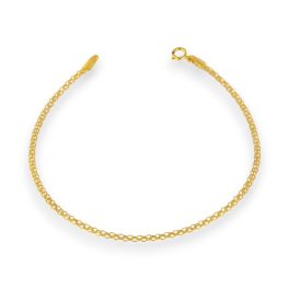   Armband aus 14-karätigem Gold mit klassischem Muster, abgeflachte Schale, 18 cm
