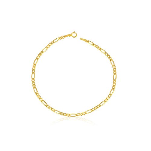 Armband aus 14-karätigem Gold, Figaro, 19 cm