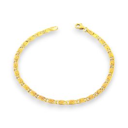 Armband aus 14-karätigem Gold, Figaro, 19 cm
