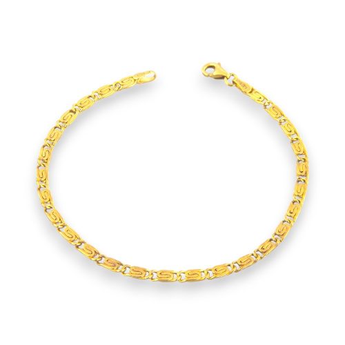 Armband aus 14-karätigem Gold, Figaro, 19 cm