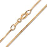 Halskette aus 14-karätigem Gold, venezianischer Würfel, 45 cm