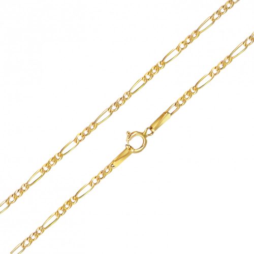 14-karätige Goldkette, Figaro, 45 cm