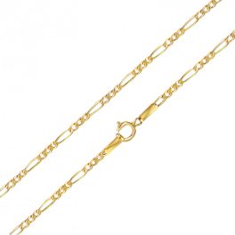 14-karätige Goldkette, Figaro, 55 cm
