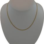 Halskette aus 14-karätigem Gold, abgeflachte Schale, 50 cm