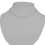 Halskette aus 14-karätigem Gold, zweifarbiger Anker, 42 cm