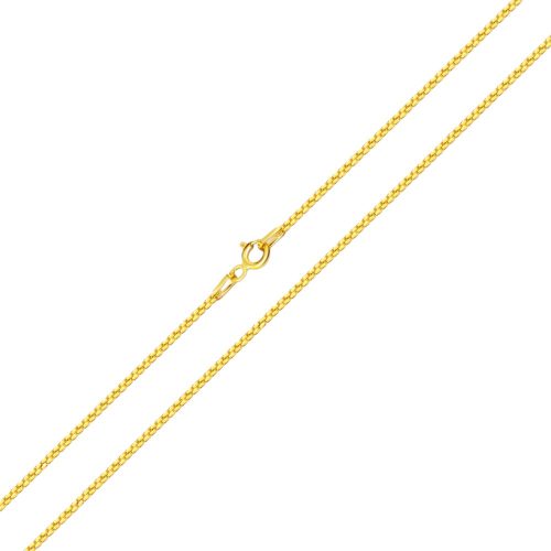 Halskette aus 14-karätigem Gold, venezianischer Würfel, 50 cm