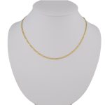 Halskette aus 14-karätigem Gold, Figaro, 45 cm