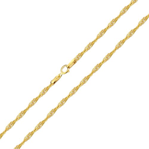 Halskette aus 14-karätigem Gold, Singapur, 55 cm