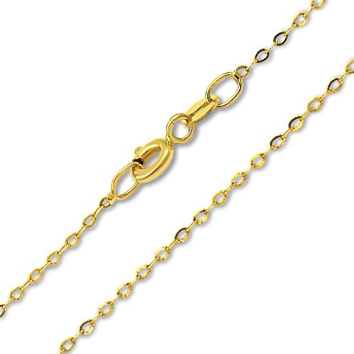 Halskette aus 14-karätigem Gold, Anker, 50 cm