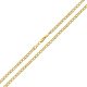 14k Gold Halskette, flacher Panzer 45 cm
