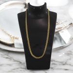 14k Gold Halskette, flacher Panzer 45 cm