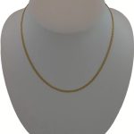 14k Gold Halskette, flacher Panzer 45 cm