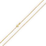 Halskette aus 14-karätigem Gold, zweifarbiger Anker, 42 cm