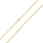 Halskette aus 14-karätigem Gold, Anker, 45 cm