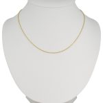 Halskette aus 14-karätigem Gold, Anker, 45 cm