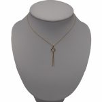 Goldhalskette mit 14-karätigem quadratischem Anhänger und Anhänger