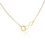 Halskette aus 14-karätigem Gold, unendliche Verbindung