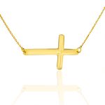 Halskette aus 14-karätigem Gold mit Kreuzanhänger