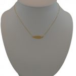 Halskette aus 14-karätigem Gold mit Schnurrbartblatt-Anhänger