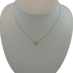 Halskette aus 14-karätigem Gold mit ovalem Kristallanhänger