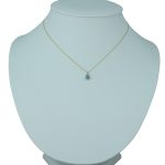 Halskette aus 14-karätigem Gold mit tropfenförmigem Opal-Türkis-Kristallanhänger