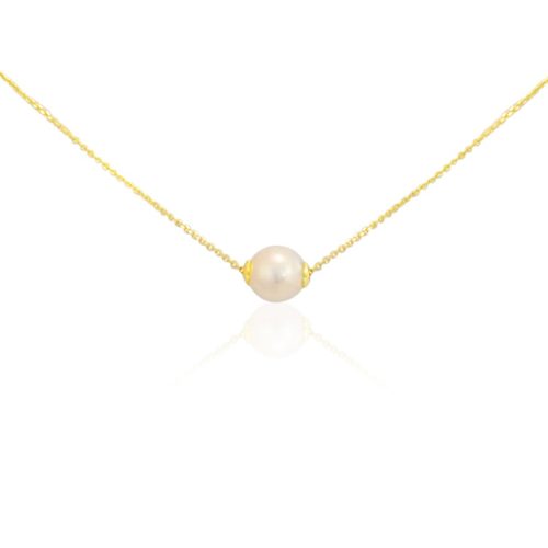 14k Gold Halskette mit Perle