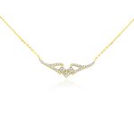 Halskette aus 14k Gold mit funkelndem Kristall-Anhänger