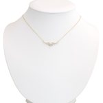 Halskette aus 14k Gold mit funkelndem Kristall-Anhänger