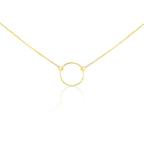 14-karätiges Goldcollier mit Reifanhänger