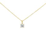 Halskette aus 14k Gold mit Kristallanhänger