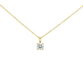 Halskette aus 14k Gold mit Kristallanhänger