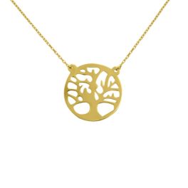 14k Goldkette mit Lebensbaum-Anhänger