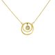 14k Goldkette mit einzigartigem Rundanhänger und Kristall