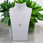 14k Goldkette mit einzigartigem Rundanhänger und Kristall